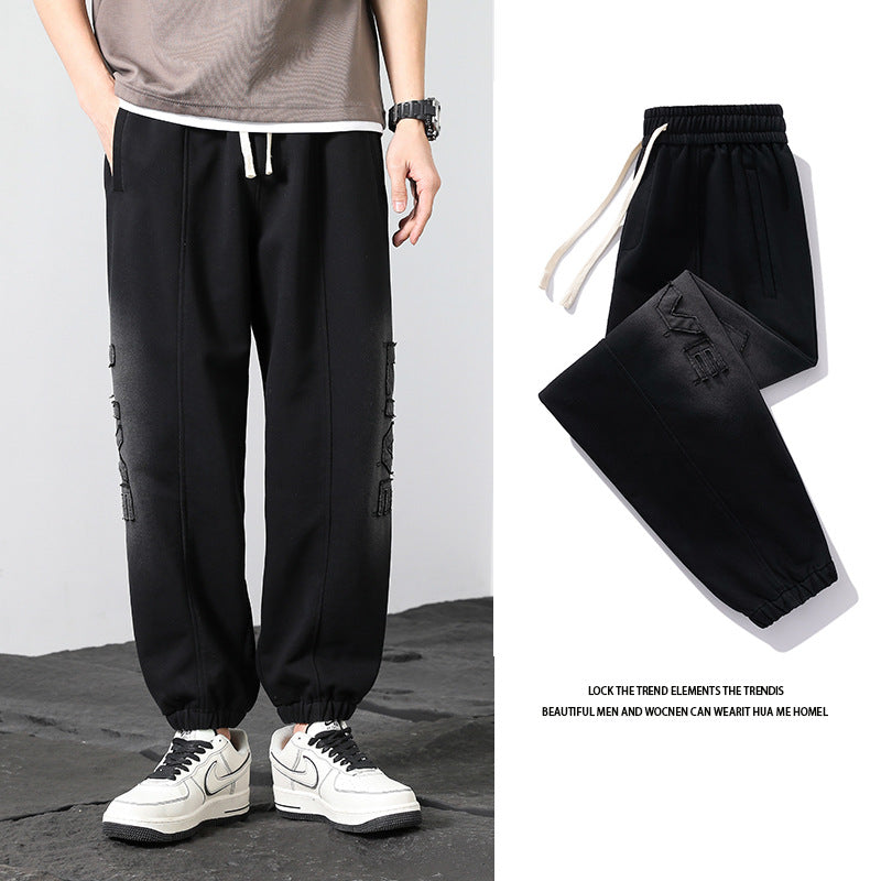 Men's Oversized Jogger Sweatpants made of cotton blend with drawstring and elastic cuffs Mune Fashion