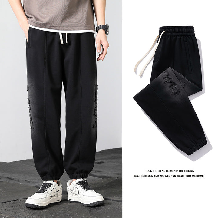 Men's Oversized Jogger Sweatpants made of cotton blend with drawstring and elastic cuffs Mune Fashion