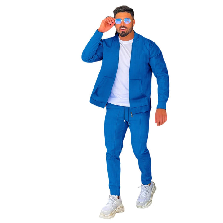 Men's urban leisure set with tapered jogging pants and zip-up jacket Mune Fashion