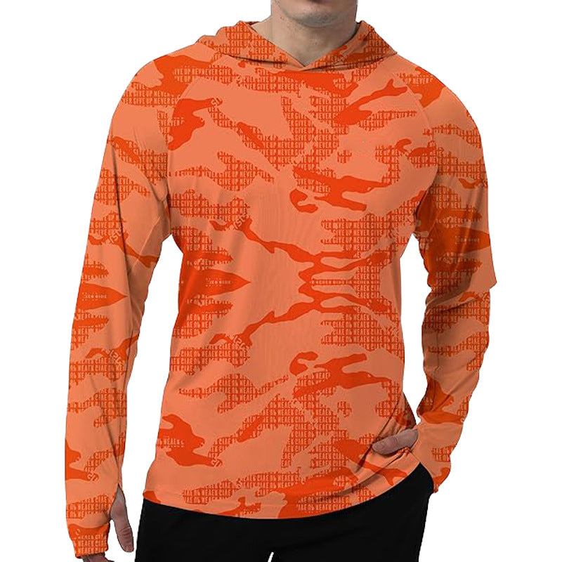 Men's sporty hoodie with abstract print