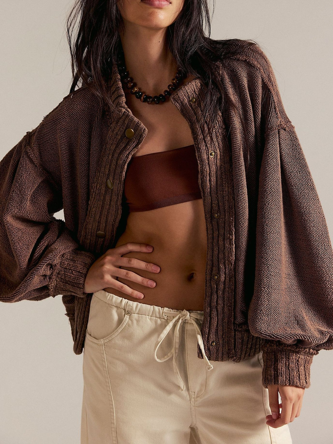 Women's Fashion Cardigan with Button Details