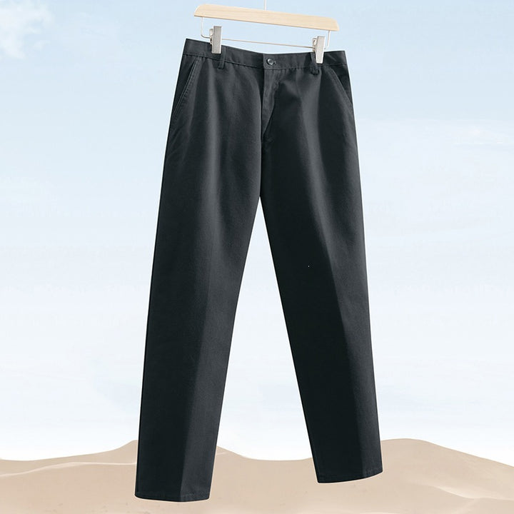 Men's Cotton Twill Chino Pants with Straight Cut & Angled Pockets Mune Fashion
