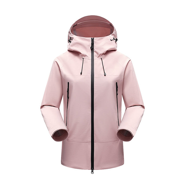 Men's Minimalistic technical three-layer softshell jacket with sealed seams and waterproof front zipper Mune Fashion