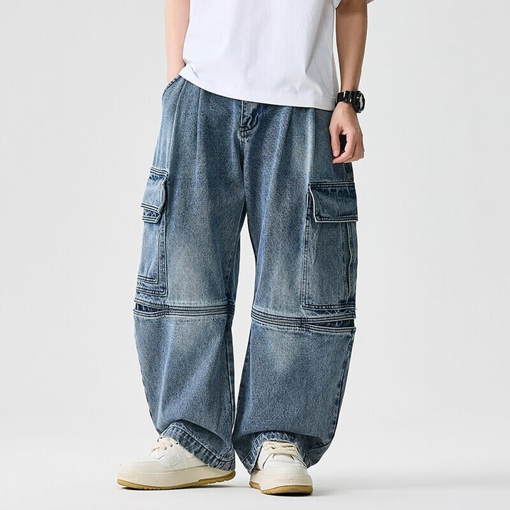 Men's extra wide cargo jeans in baggy style with reinforced knee seams Mune Fashion