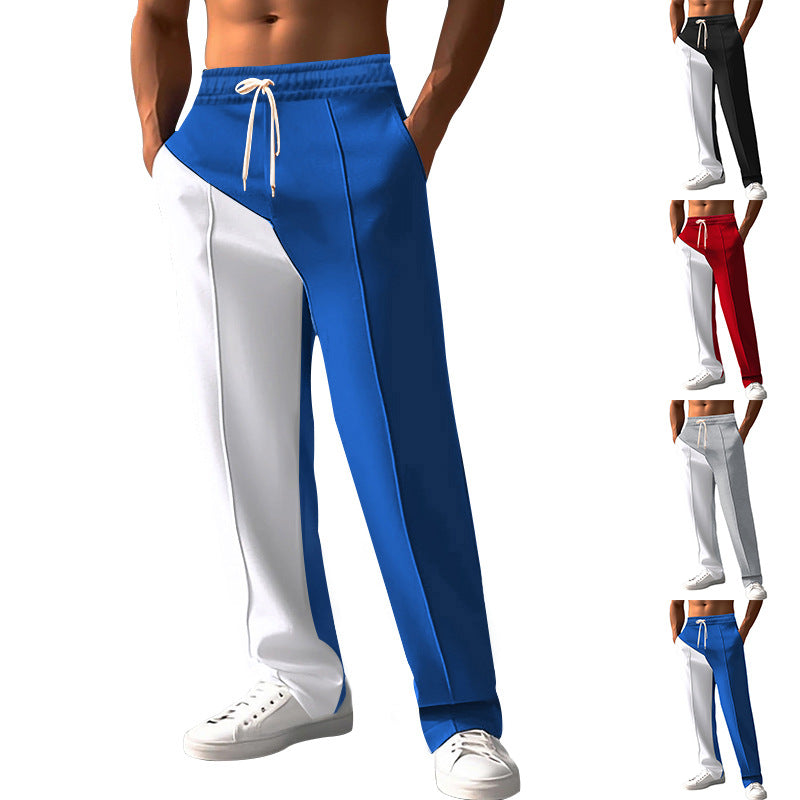 Men's casual jogging pants with asymmetric cut and elastic waistband Mune Fashion