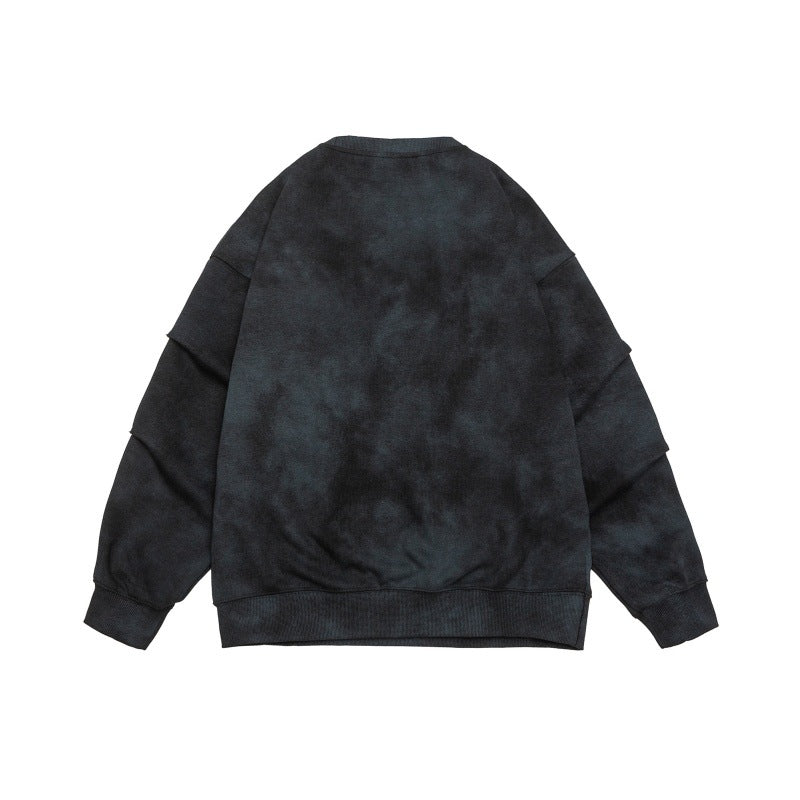 Unisex Oversize Sweatshirt with stonewash effect and sleeve snap buttons Mune Fashion