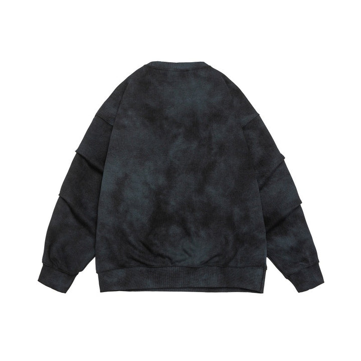Unisex Oversize Sweatshirt with stonewash effect and sleeve snap buttons Mune Fashion