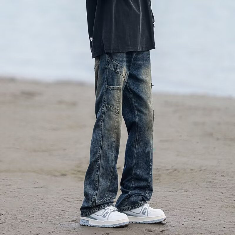 Men's Fashion Cargo Jeans with Practical Pockets Mune Fashion