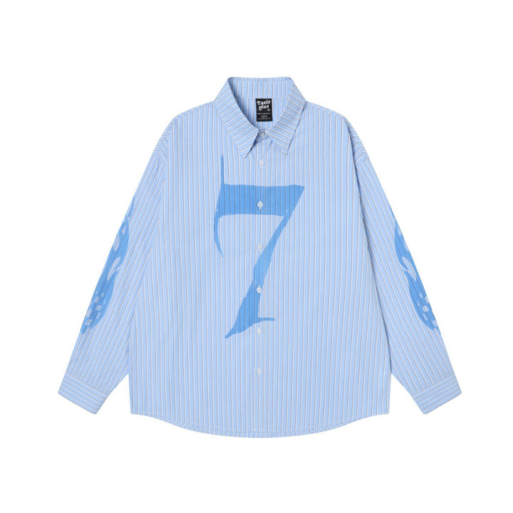 Women's Casual Long Sleeve Shirt with Modern Graphic Print Mune Fashion