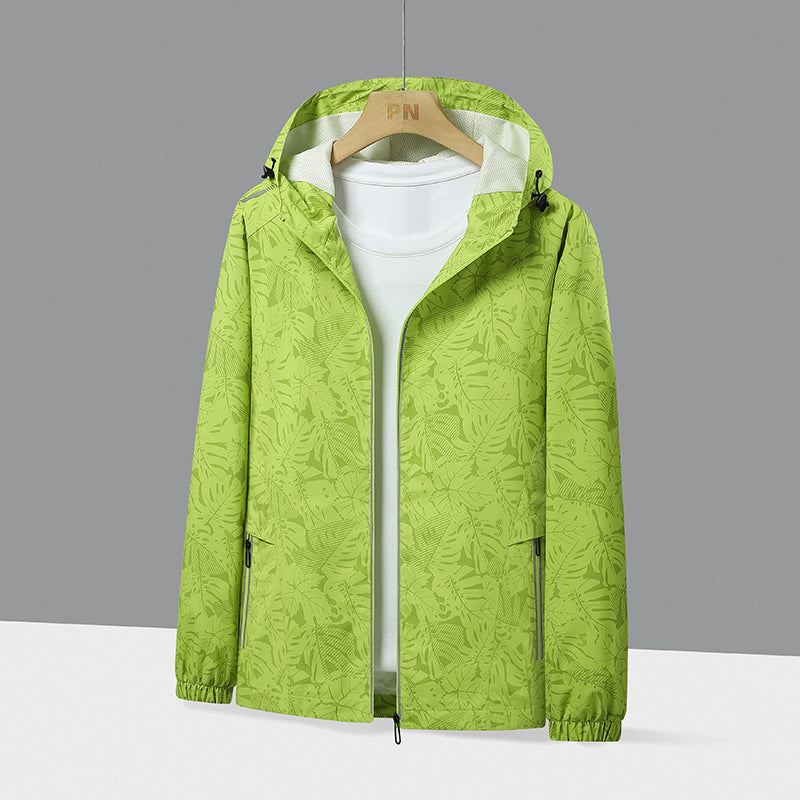 Women Lightweight Rain Jacket with Adjustable Hood Closure Mune Fashion