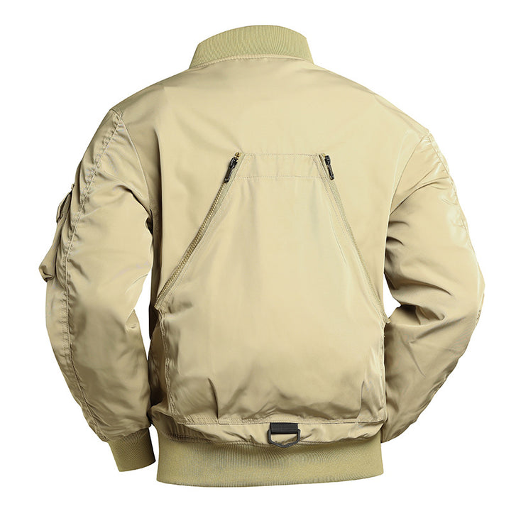 Men's utility bomber jacket with multiple pockets and robust nylon construction Mune Fashion