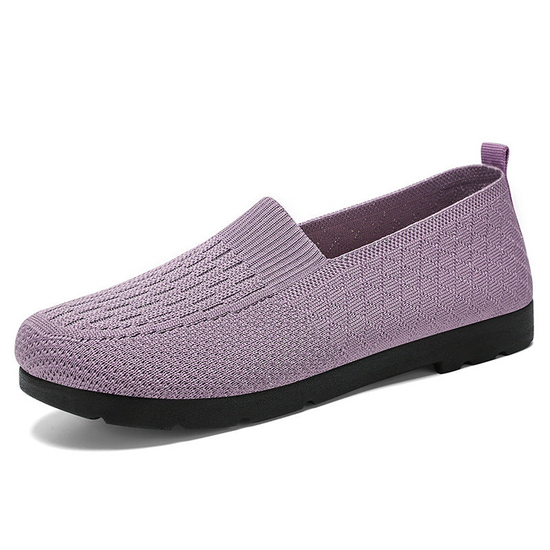 Women's hand-knitted casual slipper with breathable sock shoe, memory comfort insole, and non-slip profile sole Mune Fashion