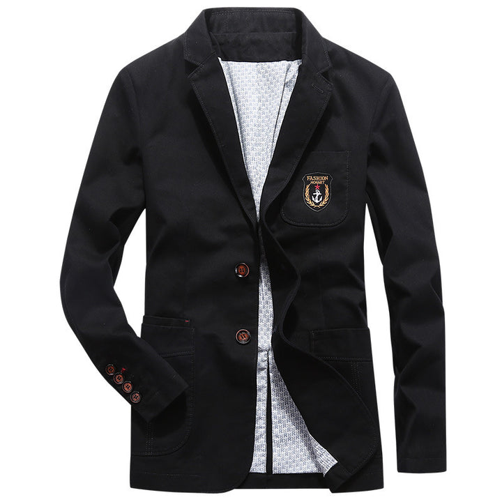 Men's cotton canvas blazer in casual look with chest patch Mune Fashion