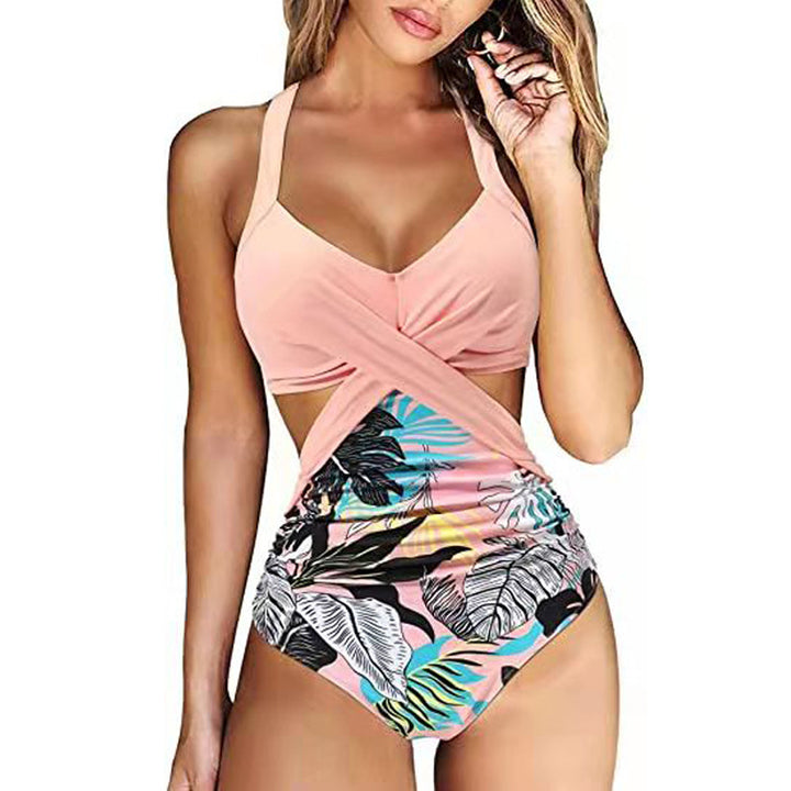 Women's One-Piece Swimsuit with Crossed Design Mune Fashion