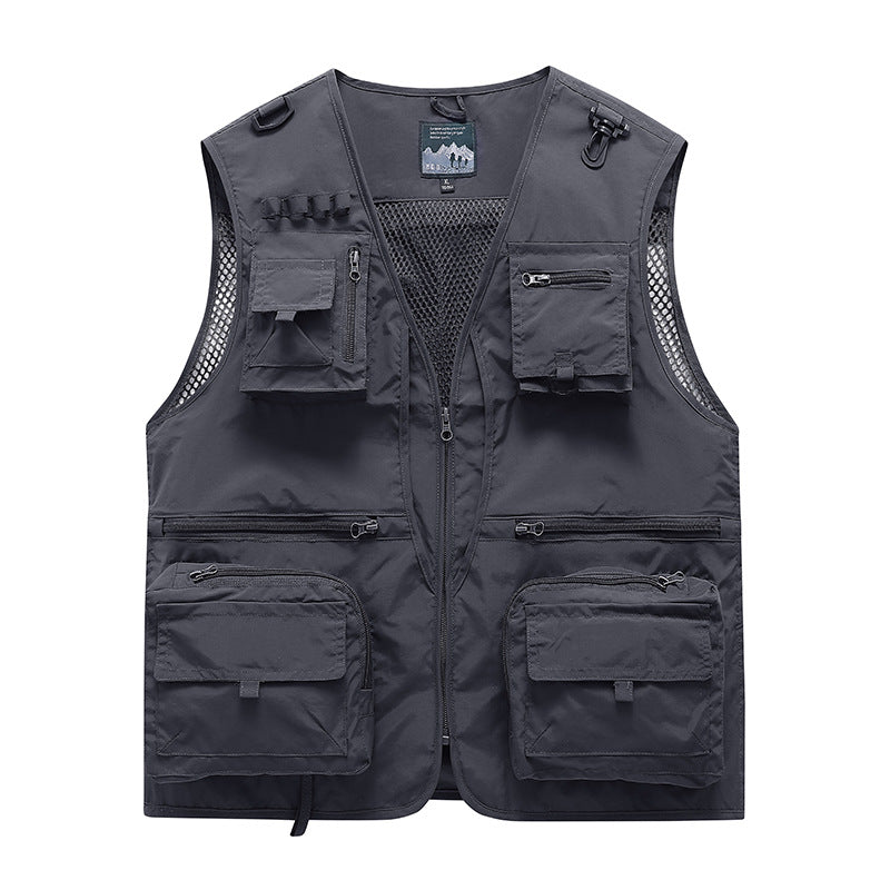 Men's Multifunctional Fishing Vest with Numerous Pockets Mune Fashion
