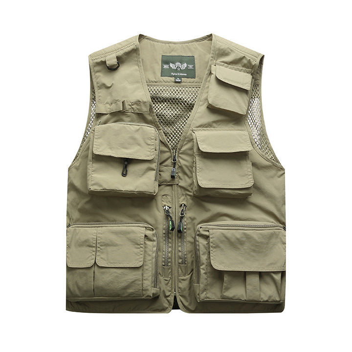 Men's multifunctional fishing and utility vest with mesh insert Mune Fashion