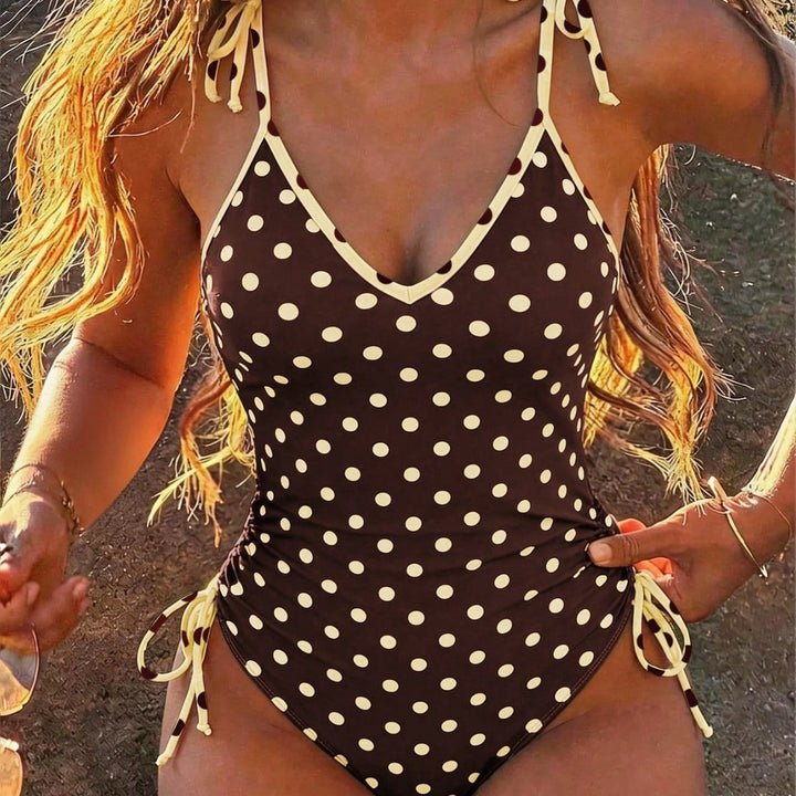 Women's one-piece swimsuit with playful polka dot design Mune Fashion