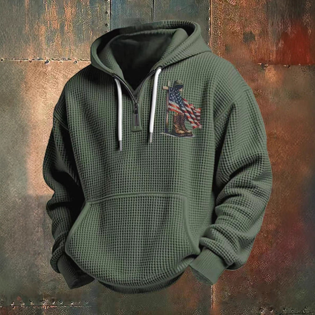 Men's hoodie with American flag design Mune Fashion