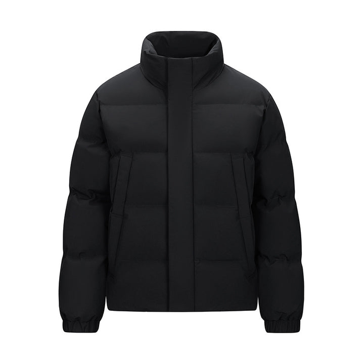 Men's Padded Quilted Jacket with High Stand-Up Collar and Concealed Zip Mune Fashion