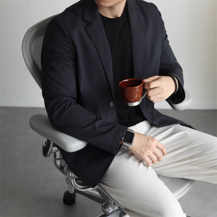 Men's casual unstructured travel blazer made of lightweight wrinkle-free material Mune Fashion