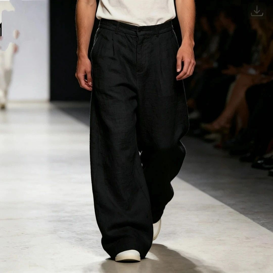 Men's Comfortable and Casual Linen Relaxed Fit Pants Mune Fashion