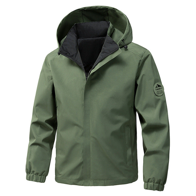 Men's technical hooded softshell jacket with adjustable hood and utility pockets Mune Fashion