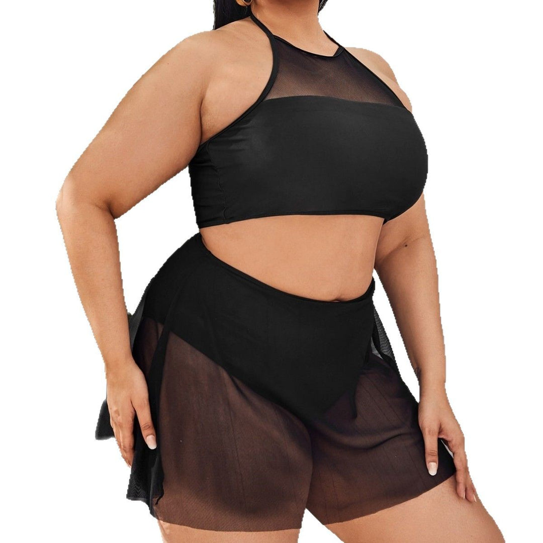 Ladies Bikini Set with Transparent Skirt and Fashionable Top Mune Fashion