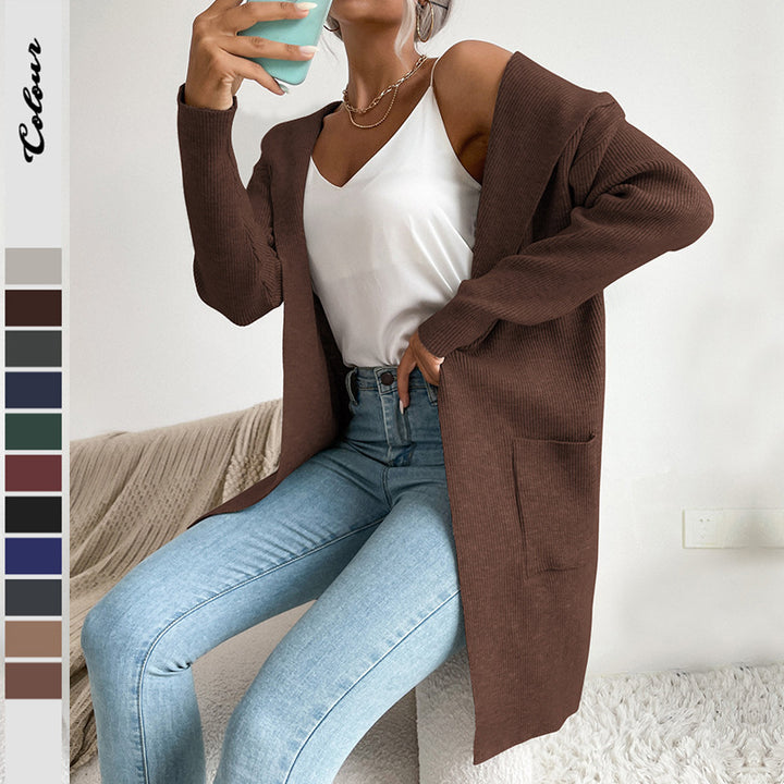 Women Casual Knit Coat Mune Fashion