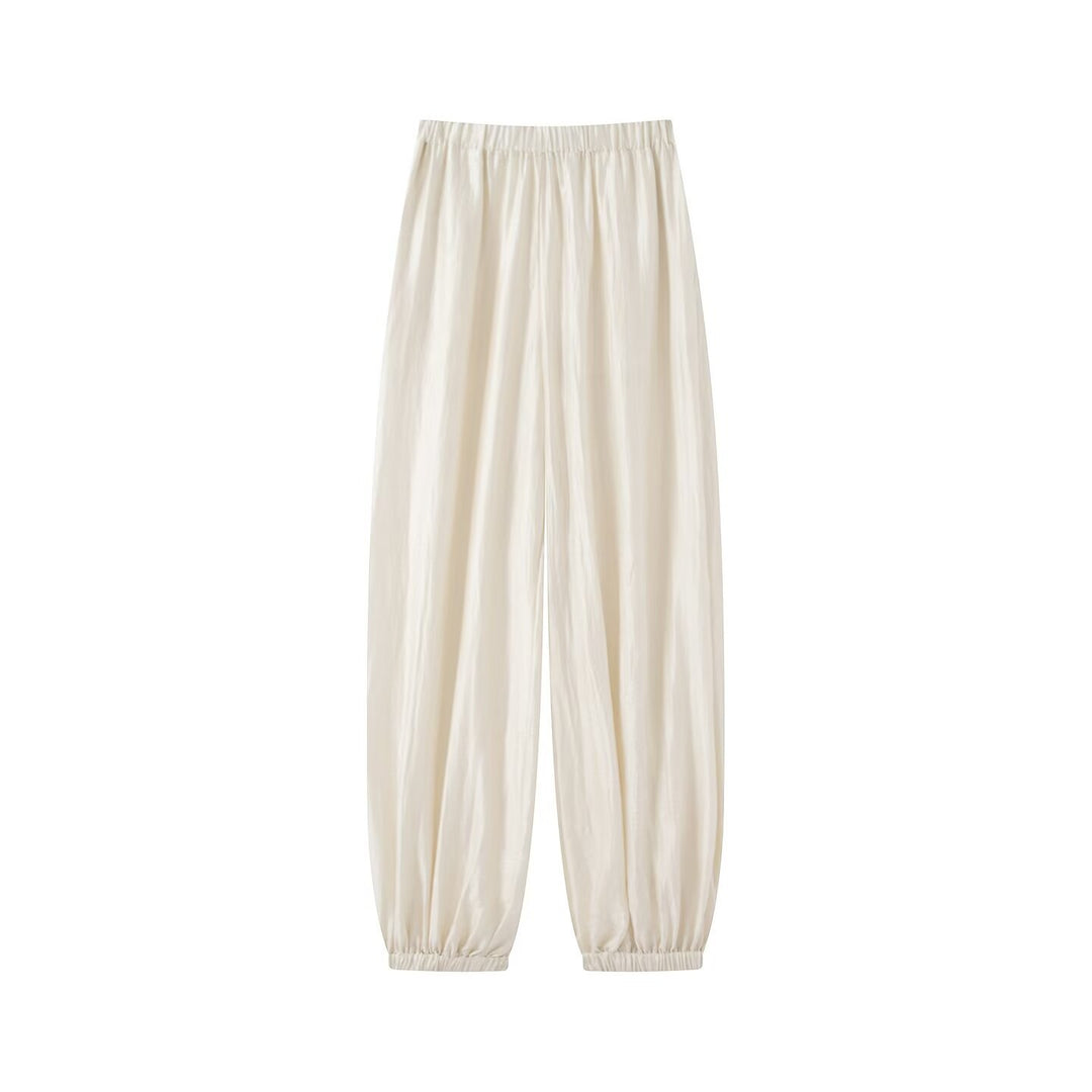 Women Lightweight Pajama Set with Shawl Collar Jacket and Elastic Waist Pants Mune Fashion