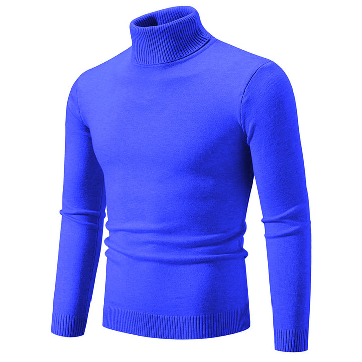 Men's Slim-Fit Turtleneck Sweater made of fine knit with ribbed stand collar and elastic waistband Mune Fashion