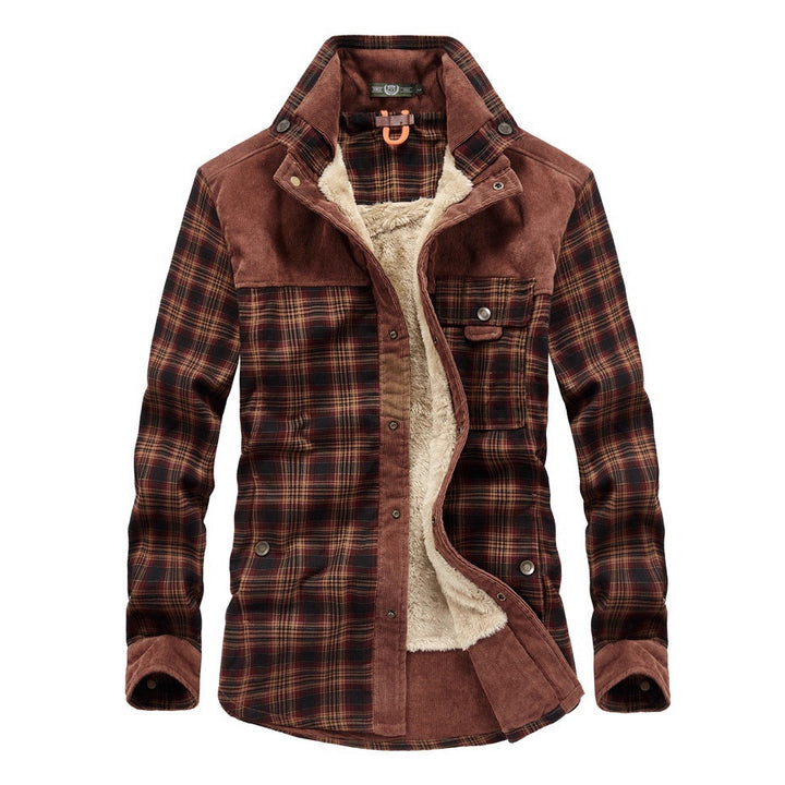 Men's Comfortable Flannel Jacket with Fleece Lining Mune Fashion