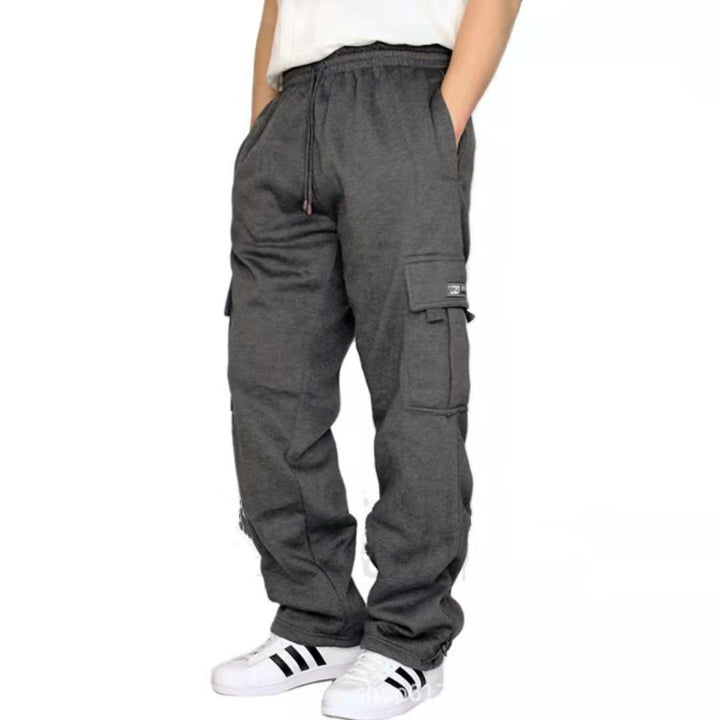 Men's casual cargo joggers with drawstring waistband and patched cargo pockets Mune Fashion