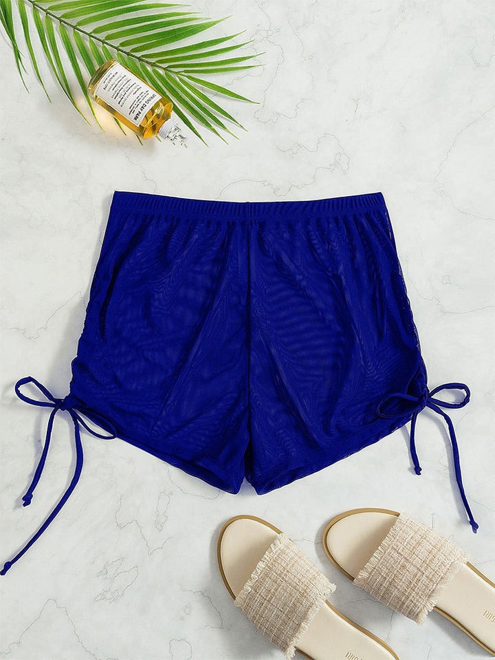 Ladies Stylish Swim Shorts with Gatherings Mune Fashion
