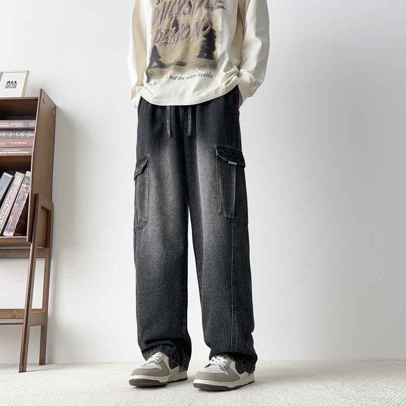 Men's cargo jeans with a loose fit and pockets Mune Fashion