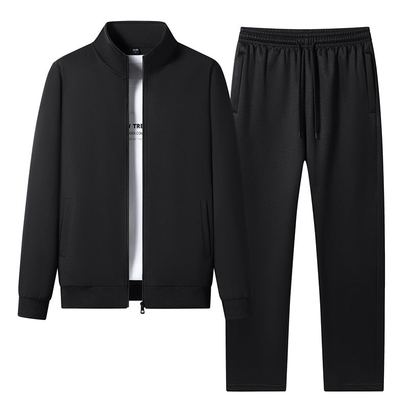 Men's sporty training set with stand-up collar jacket, full zip and elastic jogging pants Mune Fashion
