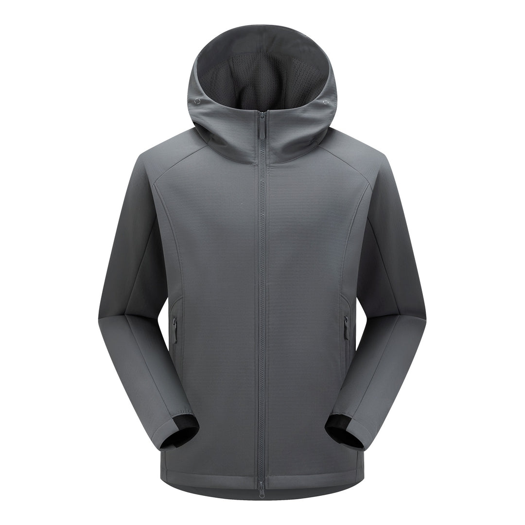 Men's softshell functional jacket with insulation, hood & two-way zipper Mune Fashion
