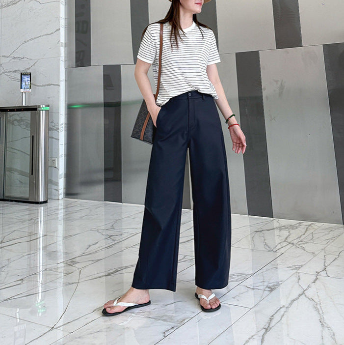 Women's Comfortable and Modern Wide Fabric Trousers Mune Fashion