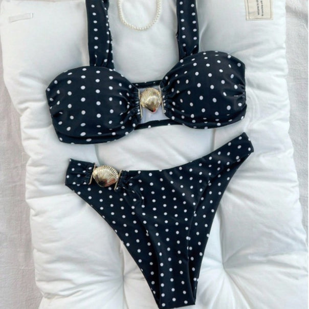 Women's bandeau bikini set with shell detail Mune Fashion