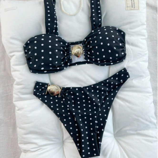 Women's bandeau bikini set with shell detail Mune Fashion