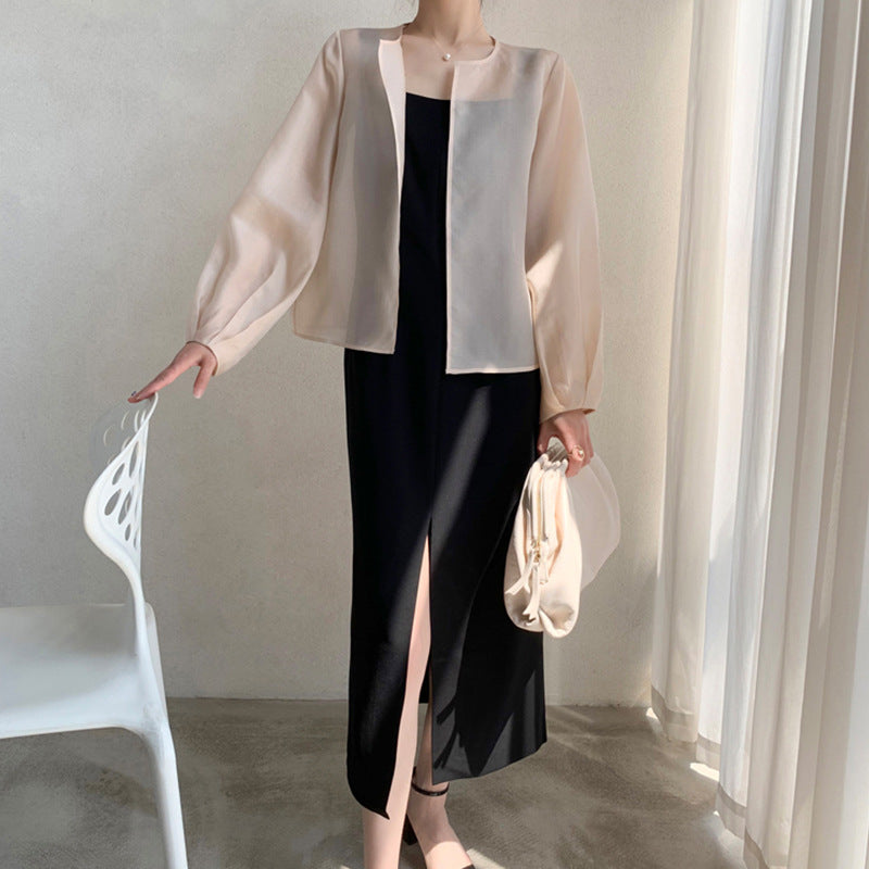 Ladies Transparent Blouse with Puff Sleeves Mune Fashion