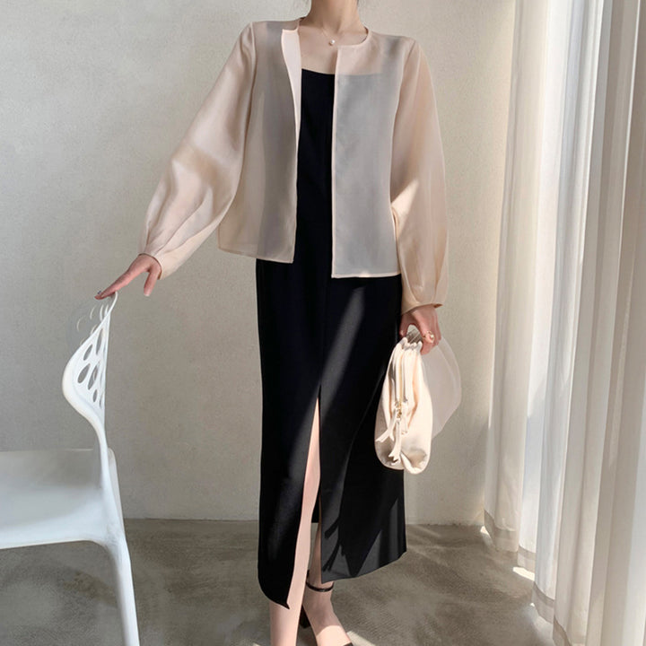 Ladies Transparent Blouse with Puff Sleeves Mune Fashion