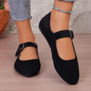 Women's elegant Mary Jane ballerina shoes with adjustable comfort strap, padded insole, and subtle animal print Mune Fashion