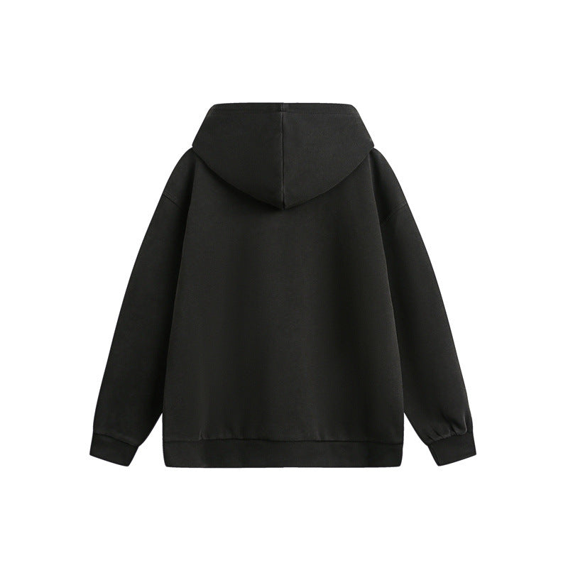 Unisex Oversize Hooded Zip Jacket with Artistic Print Mune Fashion