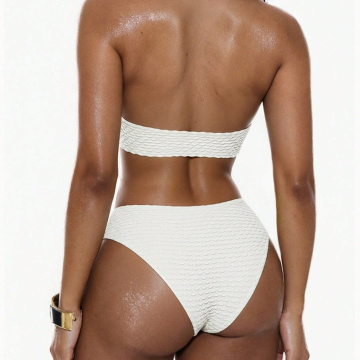 Women's bandeau bikini top with textured surface Mune Fashion