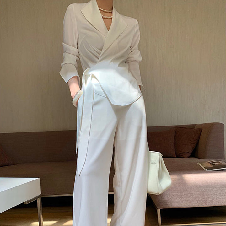 Women elegant wrap blazer Mune Fashion