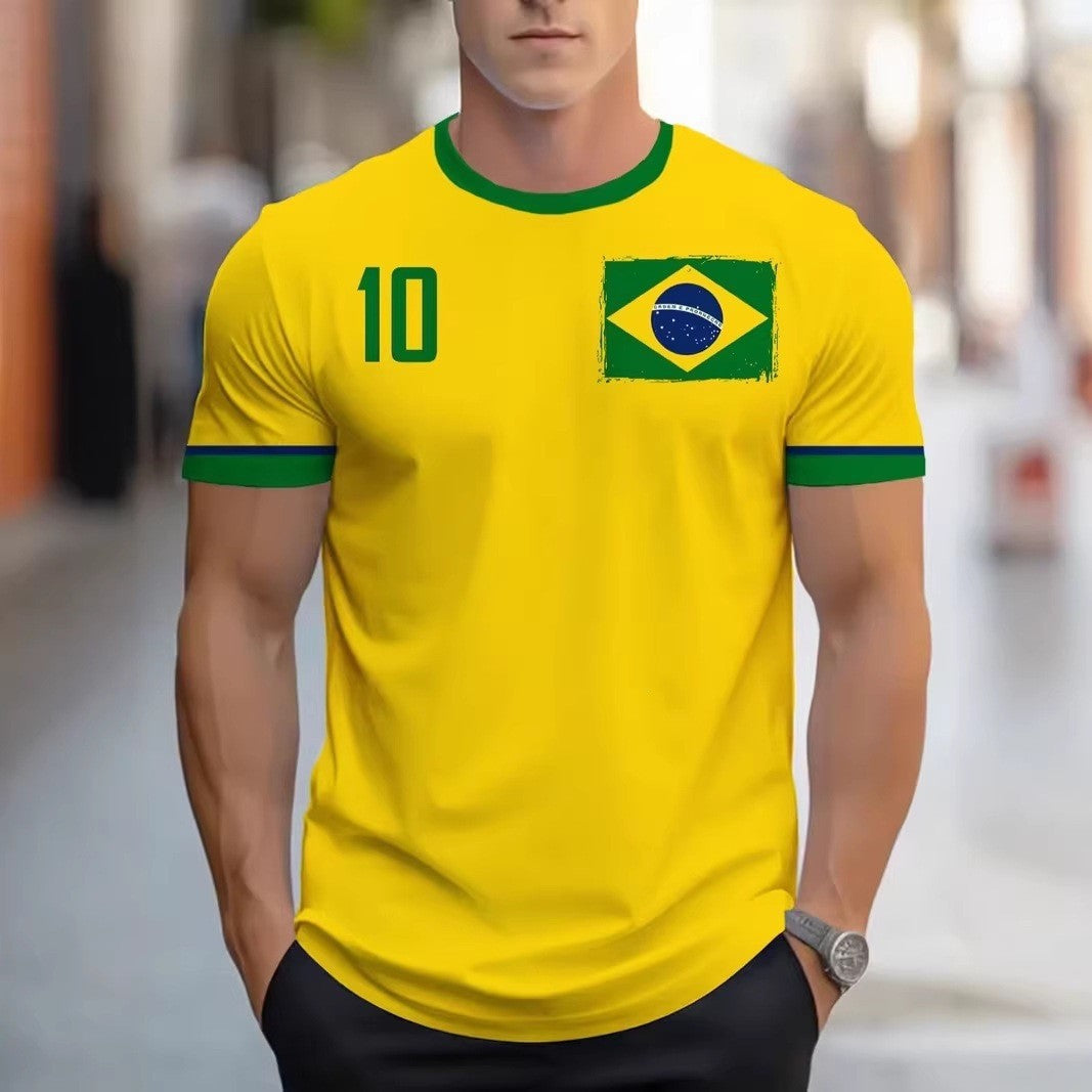 Unisex nan sports Fan jersey in retro cut with contrasting stripes and distinctive chest print Mune Fashion