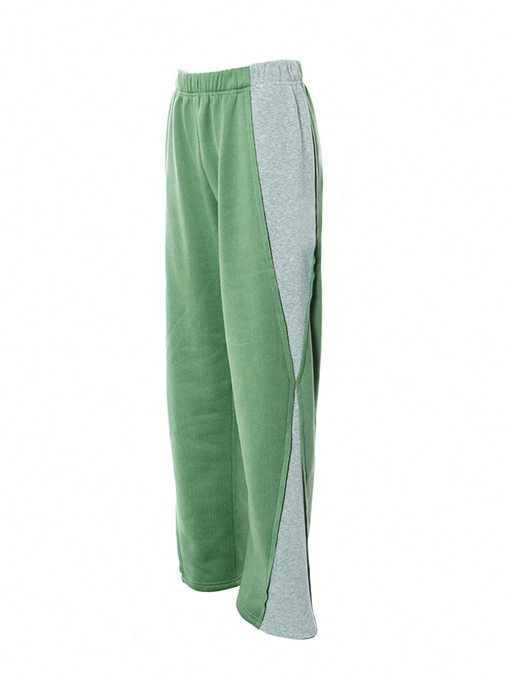 Women's Sporty Jogging Pants with Side Slit and Contrast Insert Mune Fashion