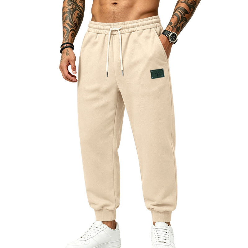 Men's Relax-Fit Jogging Pants with brushed interior, elastic waistband and drawstring Mune Fashion