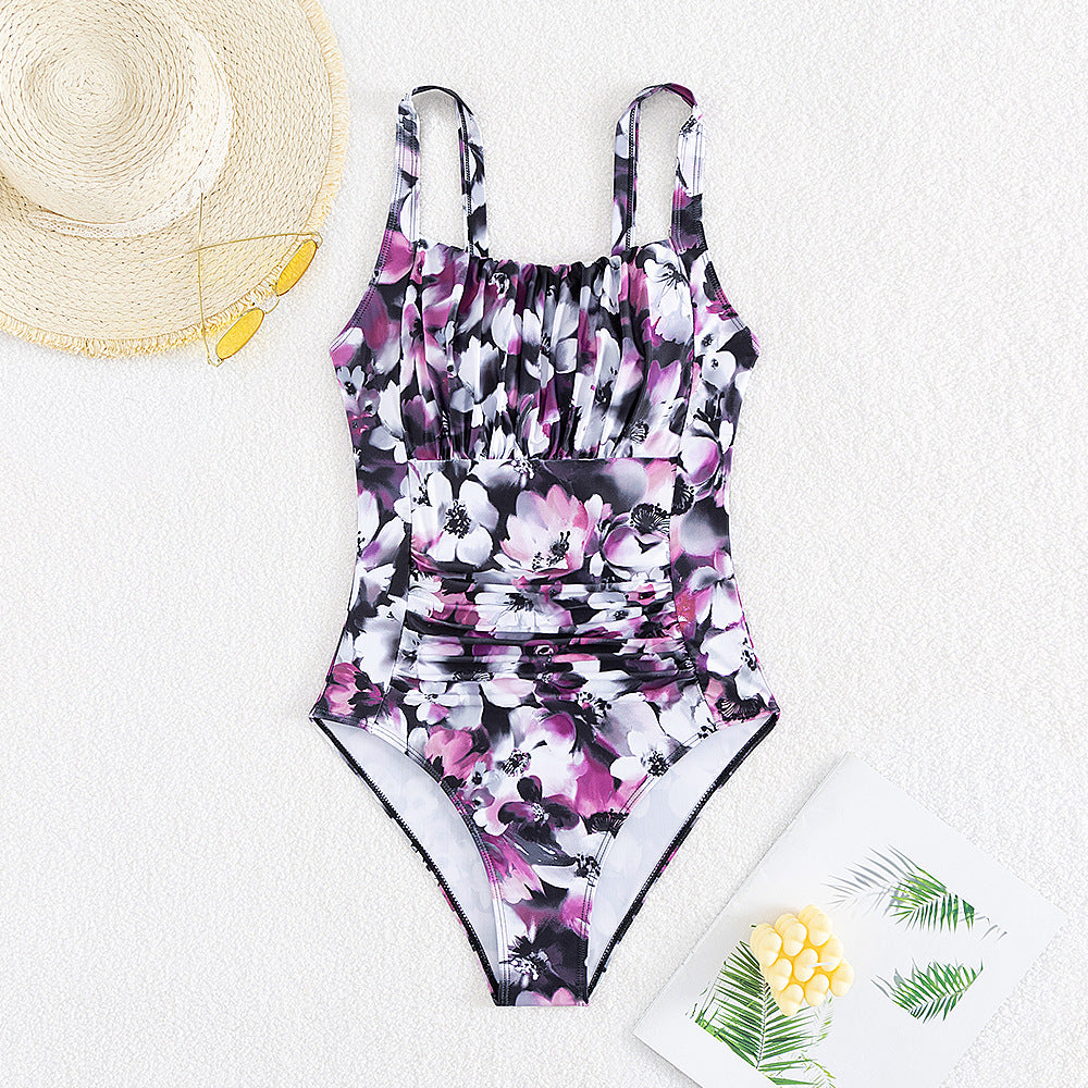 Women’s One-Piece Swimsuit with Fashionable Ruffle Details Mune Fashion