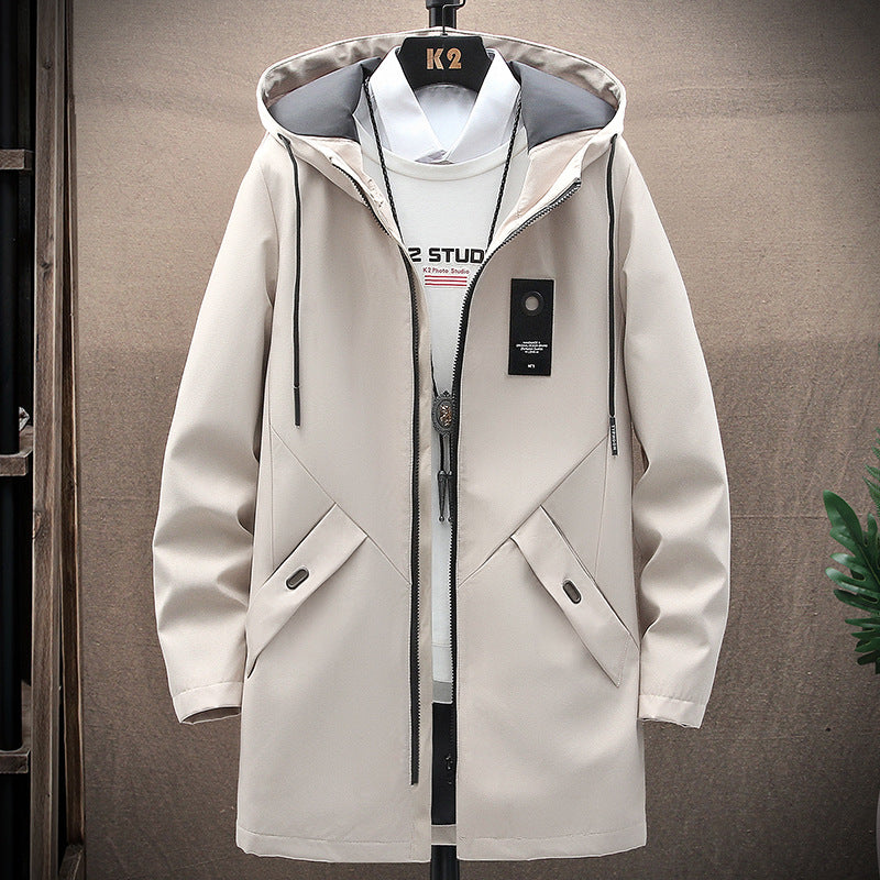 Men's nan urban Midlength Tech Parka with hood, concealed zipper and windproof coating Mune Fashion